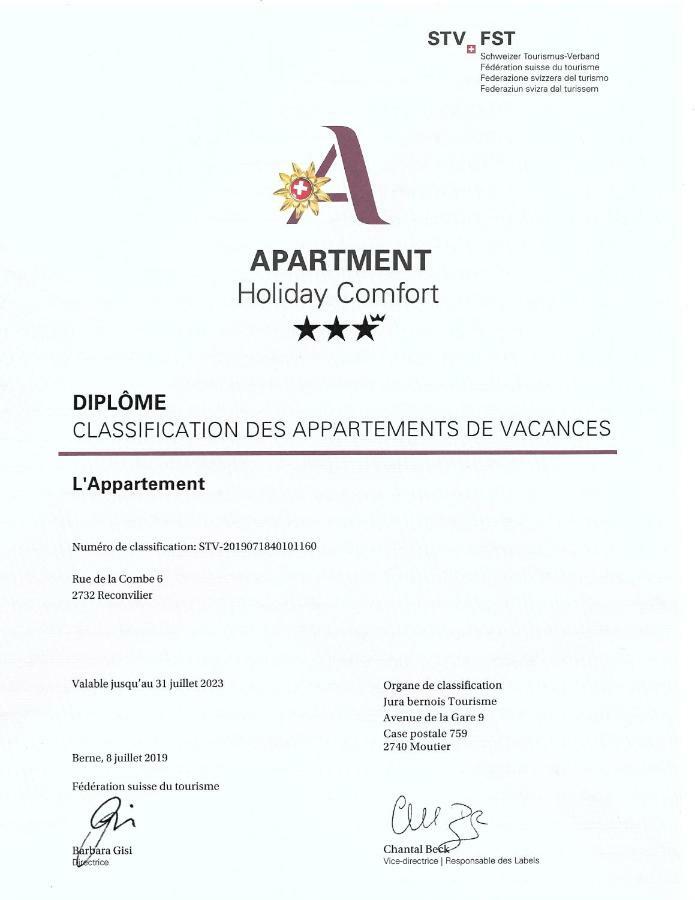 L'Appartement Reconvilier Esterno foto